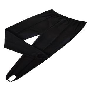 细条纹老式踩脚健美裤中老年女士脚蹬打底裤高腰宽松大码外穿裤子