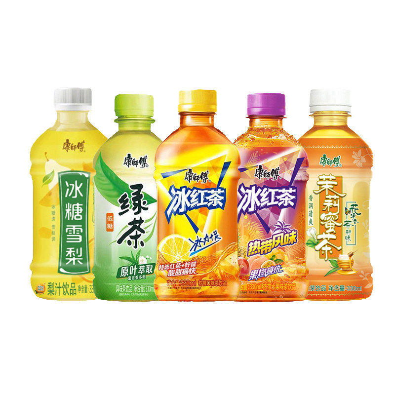 康师傅冰红茶330ml*24瓶迷你冰红茶绿茶蜜桃乌龙酸梅汤饮料