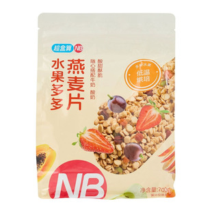 盒马NB超盒算水果多多燕麦片700g袋装家用早餐健身代餐即冲即食