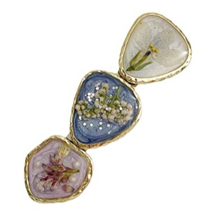 干花弹簧夹发夹女后脑勺半扎一字夹2024新款高级感低马尾顶夹头饰