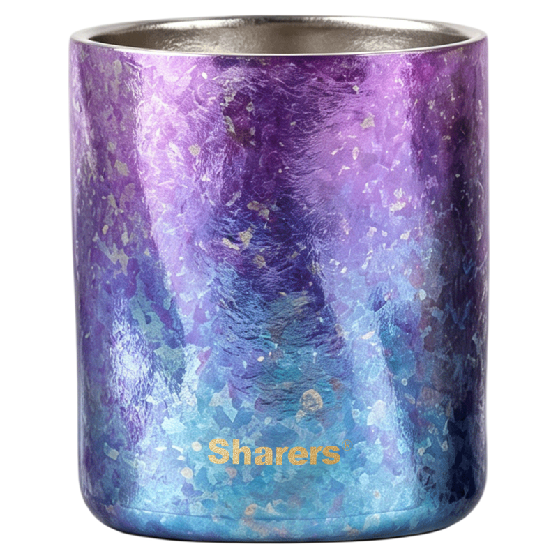 Sharers咖啡杯双层纯钛情侣对杯男女生日礼物新款高颜值马克水杯