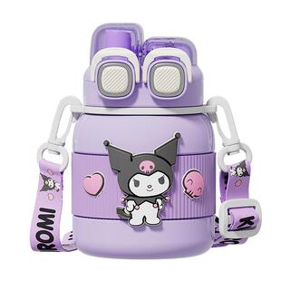 三丽鸥库洛米儿童保温杯女孩上学专用小学生水杯大容量双饮口杯子