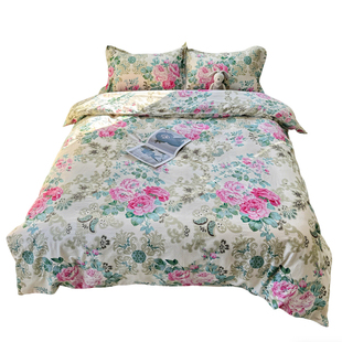 清新田园100%纯棉四件套1.5 1.8x2 2x2.3 2.2x2.4米纯棉被套床品