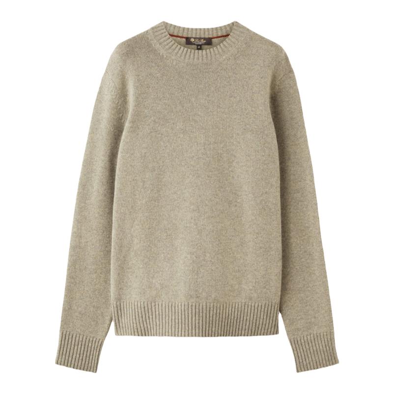 LoroPiana/诺悠翩雅男士针织衫羊绒圆领衫剃针编织手感柔软新款
