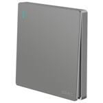 国际电工86型开关插座面板家用暗装灰色一开五孔带USB多孔双控16a