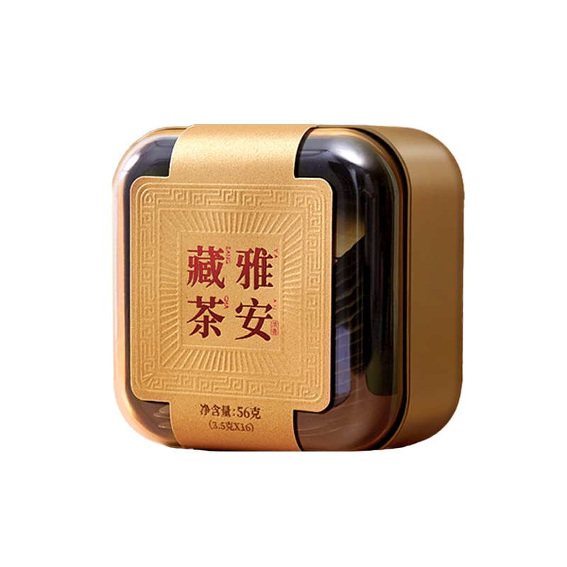 雅茶雅安紧压藏茶方片黑茶大方玺