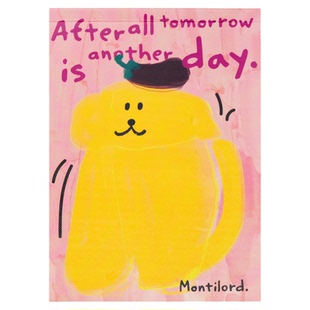 新品『Montilord』随记本B6厚纸乐观的茄子狗空白PLUS随身便携好写顺滑ins风文具网红漂亮拍照背景熊高颜值