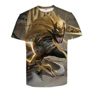 王者荣耀短袖t恤衫神威马超衣服男女李白2022网红爆款短袖t恤学生