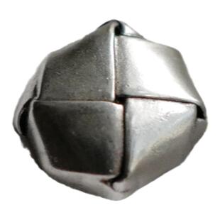 14mm一颗价英国Textile Garden编织造型微光亮银色金属纽扣