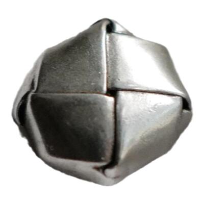 编织造型微光亮银色金属纽扣