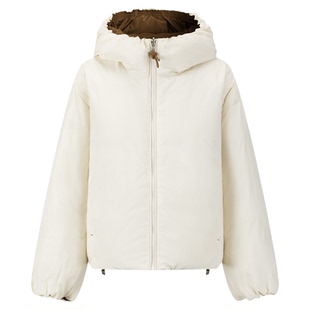 DTLANDO/商场同款25冬新品女装连帽气质百搭灯笼袖短款羽绒服外套