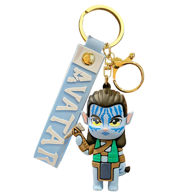 卡通蓝色公仔创意文创品钥匙扣男生背包挂饰情侣包包挂件车钥匙链