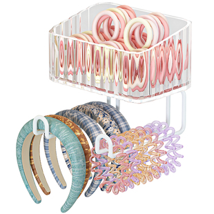 发饰收纳盒壁挂墙儿童发夹宿舍浴室神器发箍皮筋头绳发圈置物架子