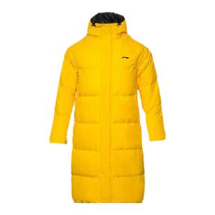 李宁羽绒服男款冬季 过膝国潮长款加厚保暖白鸭绒连帽外套AYMQ135