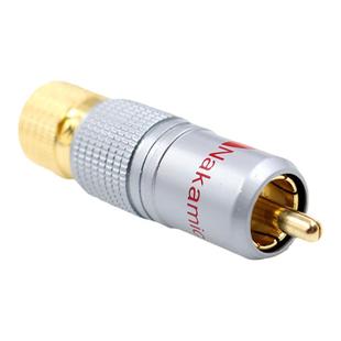 纯铜免焊莲花插头RCA镀金接头音箱音响喇叭功放AV视音频线连接头