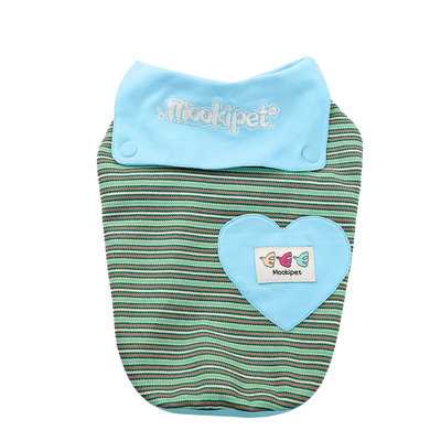 春款条纹披肩蝴蝶结背心可爱