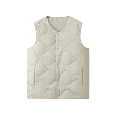 海澜之家保暖鸭绒纯色羽绒马甲男