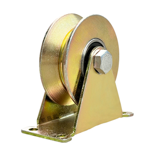 V型U型H钢丝角铁轮防锈加厚彩钢轨道轮槽轮大门导轨轮推拉门滑轮