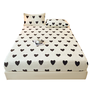 2025新款床笠牛奶绒180cmx200cm床单席梦思床垫翻新套床罩保护罩