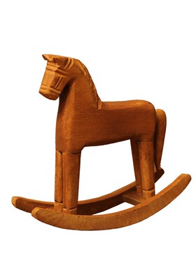 简约仿古木马客厅装饰摆件摇摇马