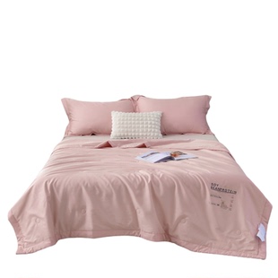 新品促销美庭家纺优莱丝大豆被柔软亲肤透气夏被纯色简约空调被子