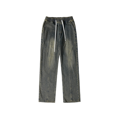 NASA官方进口美式潮牌牛仔长裤