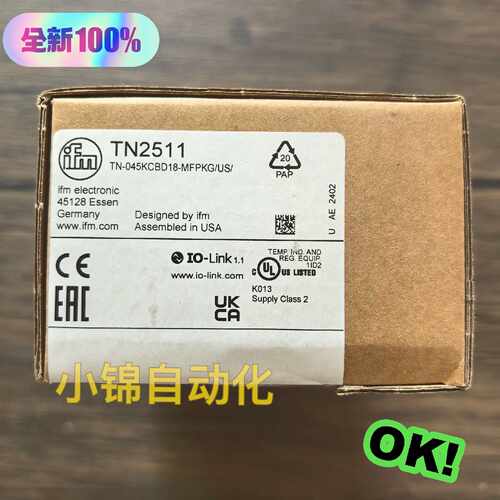 议价可维修全新原装正品IFM易福门TN2511温度传感器实物拍摄数量1