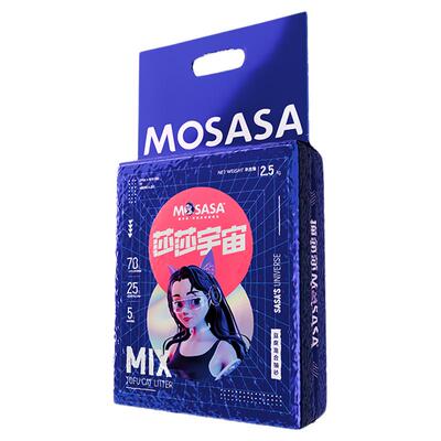 猫莎莎细颗粒混合猫砂2.5kg
