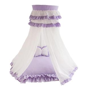 宠物柔纱帐篷狗窝猫窝可爱可拆洗蚊帐公主床秋冬四季通用保暖房子