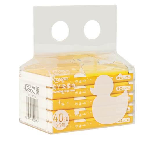 柔丫乳霜保湿柔纸巾婴儿专用宝宝手口云柔巾婴儿用的乳霜纸巾5包