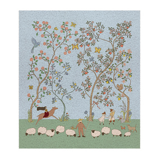 法式海蒂小清新入户大门丝圈地垫客厅防滑脚垫PVC定制门口玄关垫