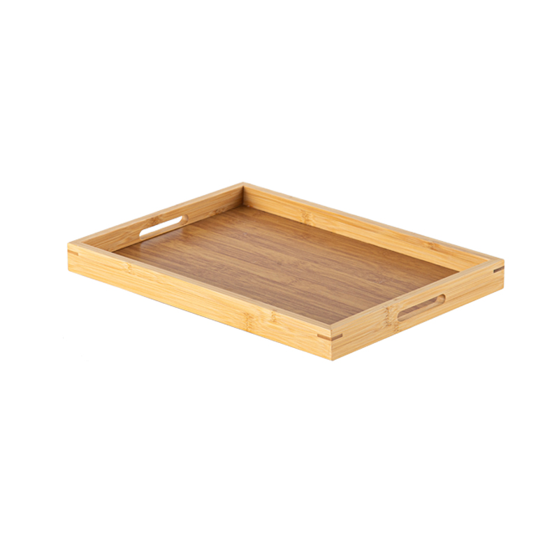 日式竹木茶盘一人食餐具带提手托盘长方形商用家用竹制展示收纳盘