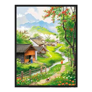 治愈系田园风景拼图成人版带框适合大人老年人的解压玩具200片