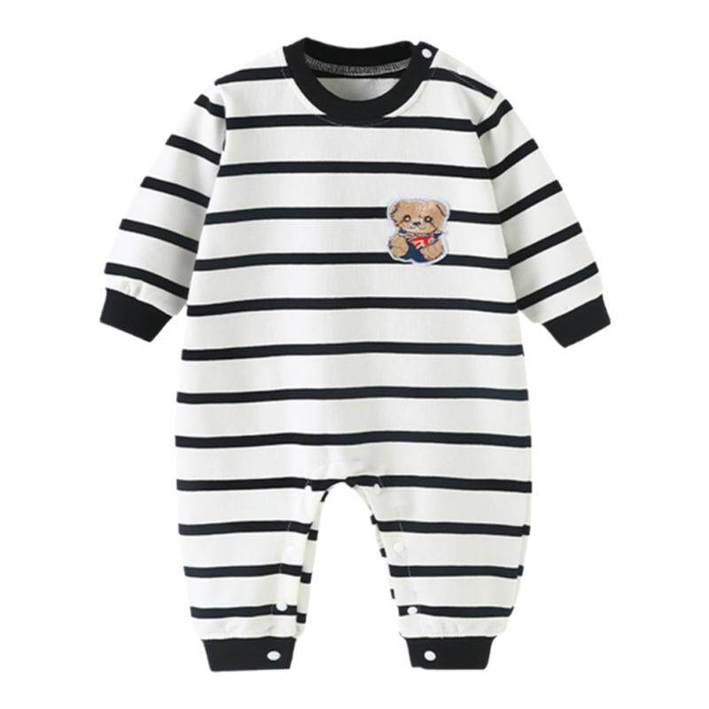 条纹洋气韩版婴幼儿连体衣服宝宝