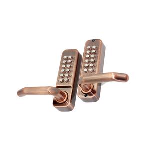 双面机械密码锁花园门户外防水别墅不用电缕空栏栅门铁门铝门木门