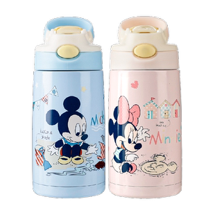 contigo迪士尼儿童保温杯吸管杯男女孩园防漏316L不锈钢水杯水壶