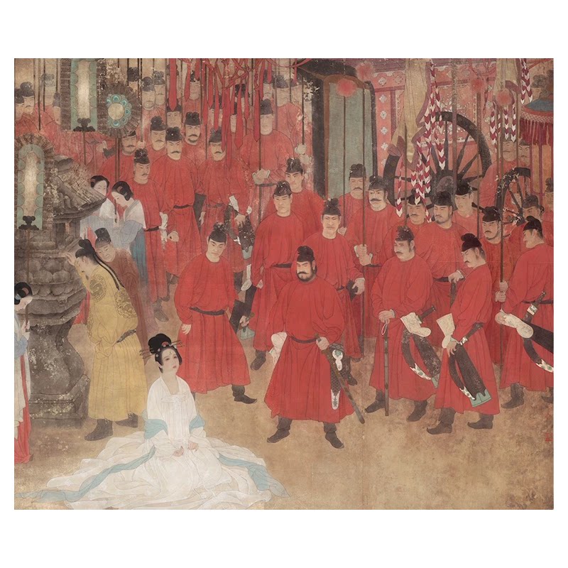 近现代何家英魂系马嵬工笔人物画