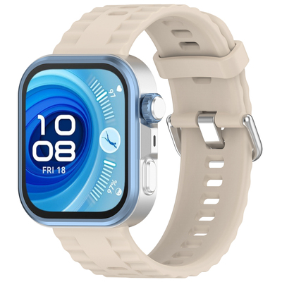 适用华为fit4pro手表表带硅胶立体纹路透气运动透气腕带watch fit 4同款表带fi3保护壳华为擎云套装配套配件
