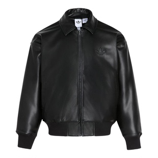 阿迪达斯三叶草2026春季男子经典简约宽松加绒休闲夹克外套IA7525