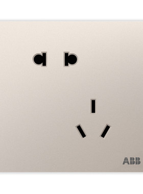 ABB开关插座盈致金色五孔86型