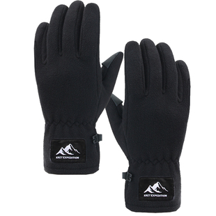 加大手套男冬季防风防寒保暖骑行手套抓绒特大号摩托车外卖不起球