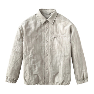 日系复古做旧老钱风翻领羽绒夹克男士冬季潮流新款保暖白鸭绒外套