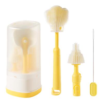 如山便携式奶瓶刷硅胶清洗刷新生婴儿专用工具宝宝奶瓶刷套装刷子