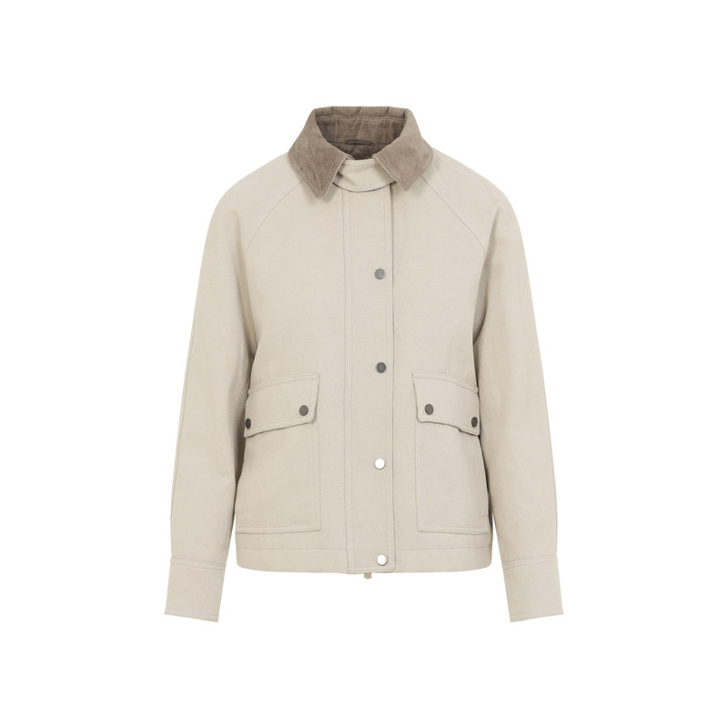 Brunello Cucinelli 女士米色棉麻混纺外套BC 2026早春意大利代购