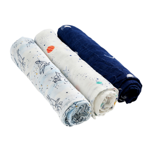 纳多果婴儿竹纤维纱布包巾新生儿用品包单襁褓包巾单层宝宝盖毯