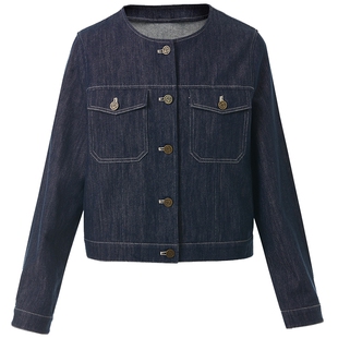 【宋佳同款】LANCY/朗姿2025春新款时尚复古牛仔夹克高级感短外套