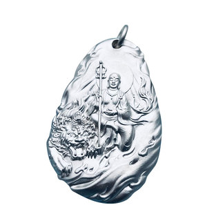 定制足银地藏王吊坠生肖文殊项坠佛像公转运男观音菩萨保平安挂坠