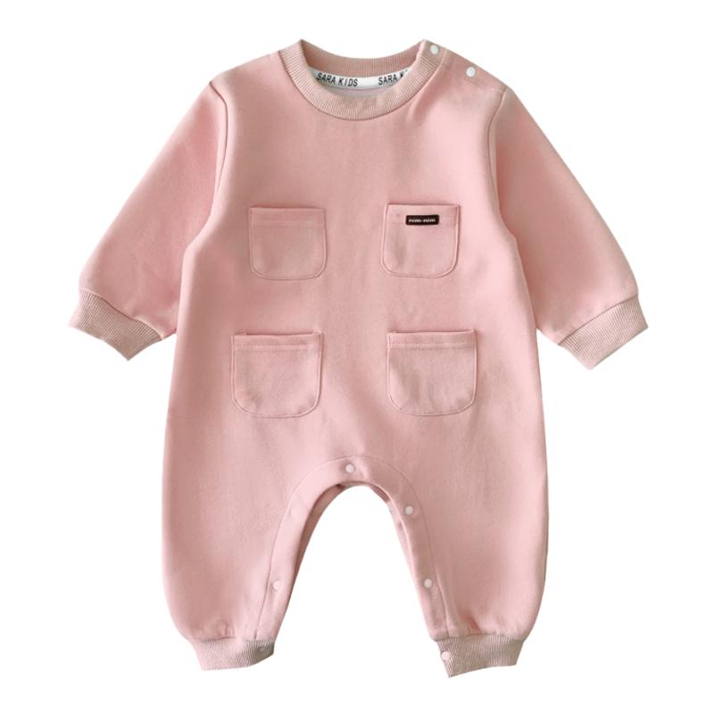 宝宝秋装男宝26新款婴儿衣服韩版洋气春秋款外出服新生婴幼儿哈衣