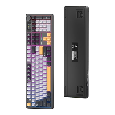 AULA狼蛛F108pro无线三模机械键盘星夜黑RGB电竞游戏键盘