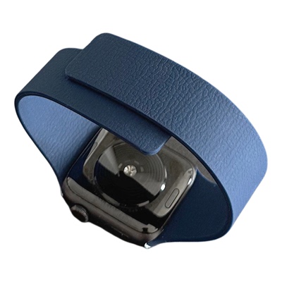 荔枝纹硅胶磁吸适用iwatch表带